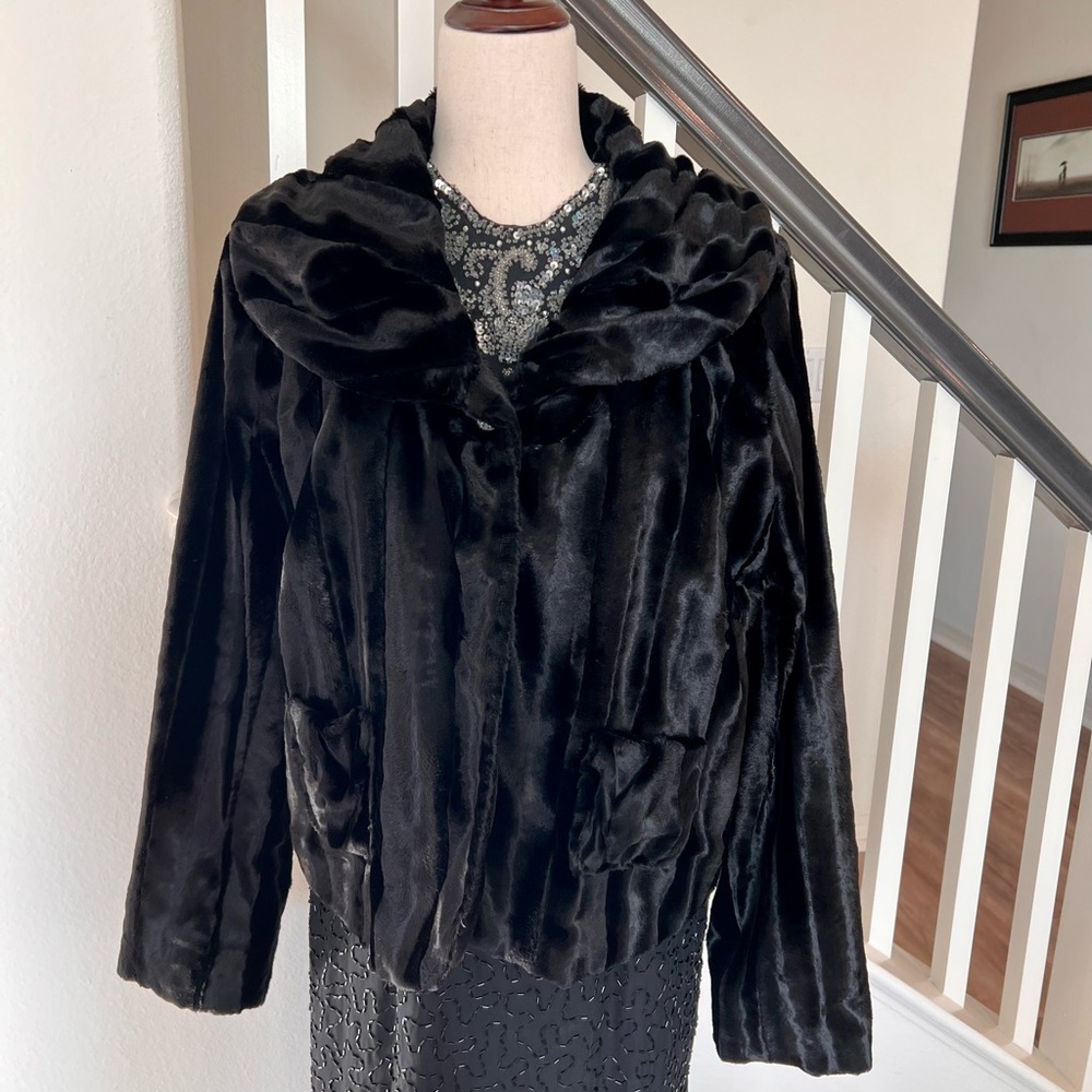 Bern and mort vintage Faux fur rich brown XL